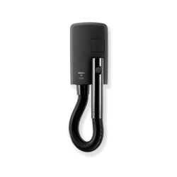 Wall mounted hairdryer with hose Hotello 832.01/T Matt-Black